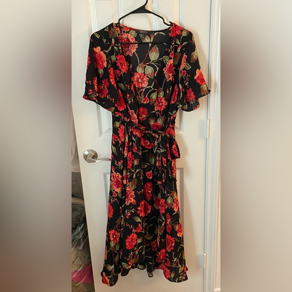 Forever 21 Flower Wrap Dress